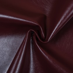 Ткань Дерматин (Кожзам) для мебели, цвет Бордовый (на отрез)  в Орске