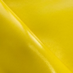Ткань ПВХ 600 гр/м2 плотная, Жёлтый (Ширина 150см), на отрез  в Орске