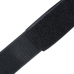 Контактная лента 25мм цвет Чёрный (велькро-липучка, на отрез)  в Орске