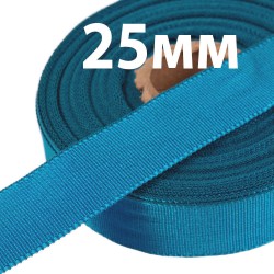 Лента Репсовая 25 мм, цвет Голубой (на отрез)  в Орске