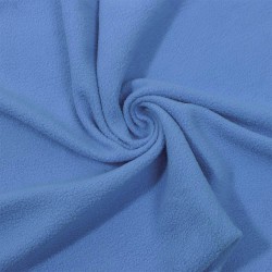 Ткань Флис Односторонний 130 гр/м2, цвет Голубой (на отрез)  в Орске