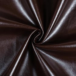 Ткань Дерматин (Кожзам) для мебели, цвет Темно-Коричневый (на отрез)  в Орске