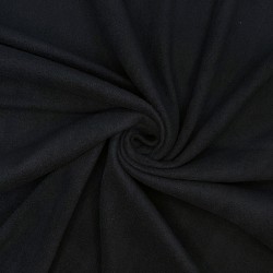 Ткань Флис Односторонний 130 гр/м2, цвет Черный (на отрез)  в Орске