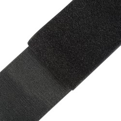 Контактная лента 100мм цвет Чёрный (велькро-липучка, на отрез)  в Орске
