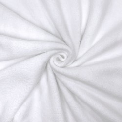 Ткань Флис Двусторонний 280 гр/м2, цвет Белый (на отрез)  в Орске
