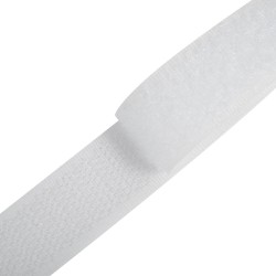 Контактная лента 25мм цвет Белый (велькро-липучка, на отрез)  в Орске