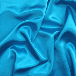 Ткань Атлас-сатин ЛЮКС, цвет Голубой (на отрез)  в Орске