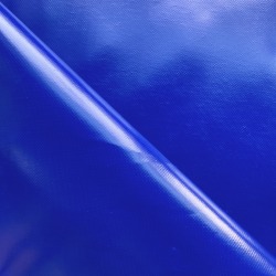 Ткань ПВХ 450 гр/м2, Синий (Ширина 160см), на отрез  в Орске