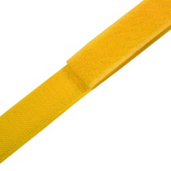 Контактная лента 25мм цвет Жёлтый (велькро-липучка, на отрез)  в Орске