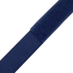 Контактная лента 25мм цвет Тёмно-Синий (Велькро-липучка), на отрез  в Орске