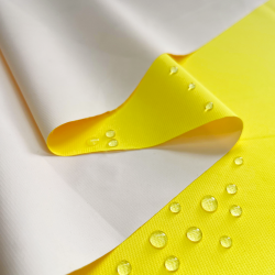 Ткань Мембранная PREMIER BREATHABLE MILKY WR 10К/10К, цвет Жёлтый (на отрез)  в Орске