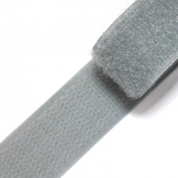 Контактная лента 25мм цвет Серый (велькро-липучка, на отрез)  в Орске